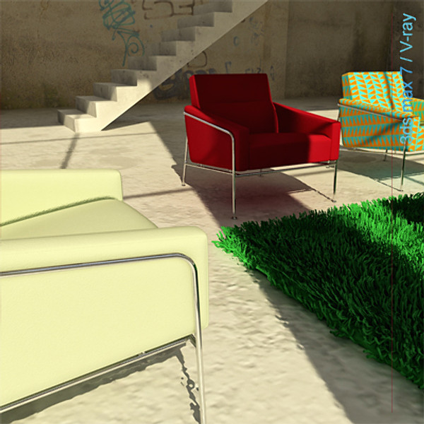 3d model design series - series 3300 easy chair by lajhar